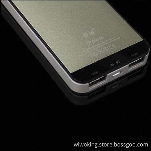 Portable Mirror Power Banks with Metal Back for iPhone, White and Black Colors, 5,200mAh Capacity